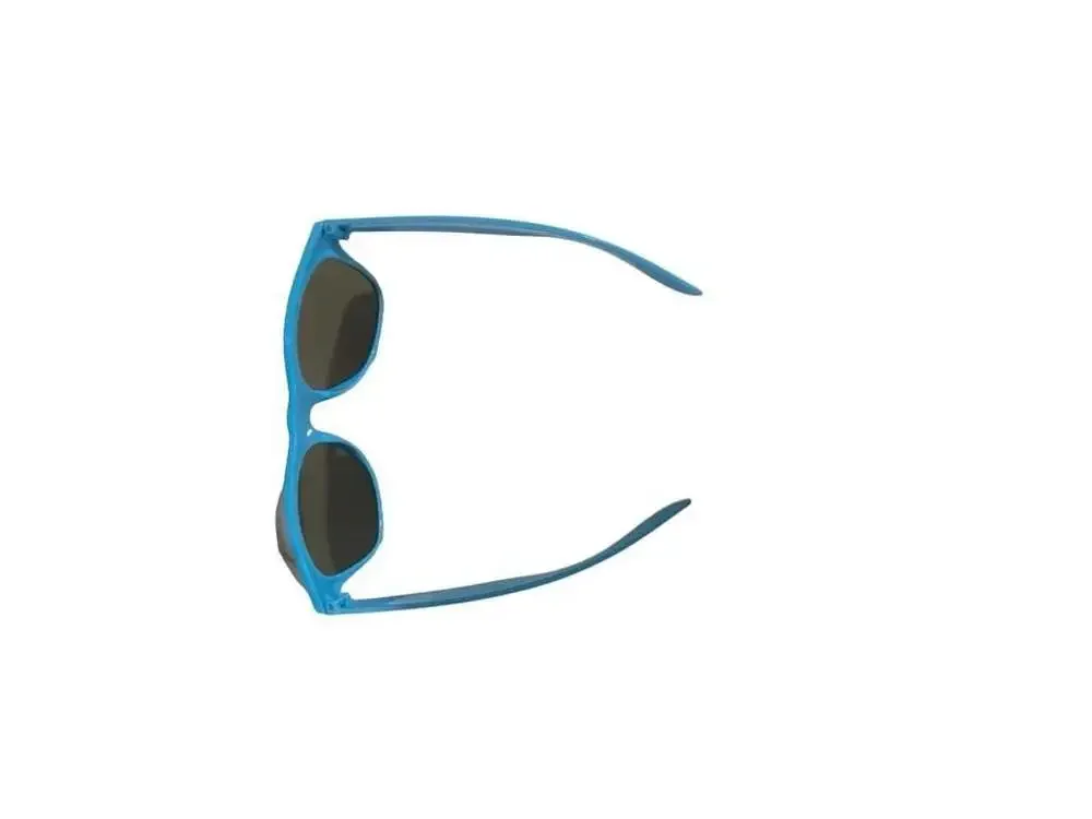 Light Blue Classic Retro Plastic Frame Sunglasses with Dark Lens